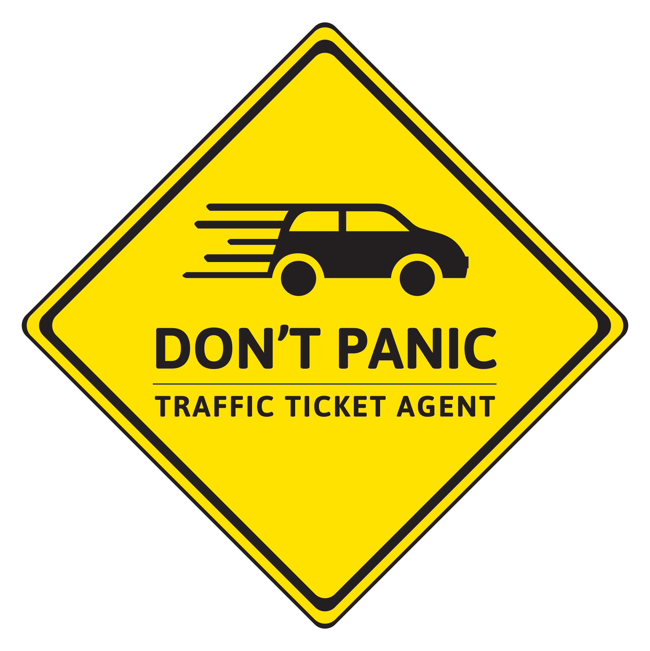 Dont Panic Traffic Ticket Agent _ October 2018 _ Yellow Diamond